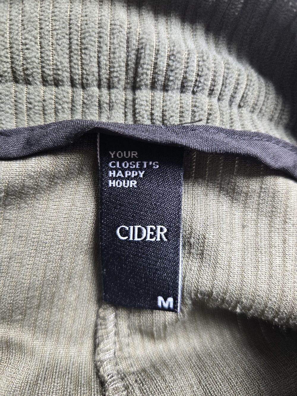 Cider Olive Green Corduroy Overall Jumpsuit - Picture 7 of 7